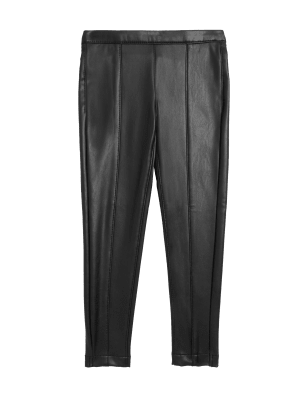 

Girls M&S Collection Leather Look Leggings (2 - 7 Yrs) - Black, Black