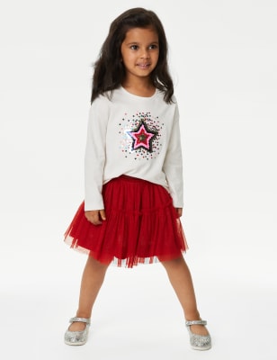 

Girls M&S Collection Glitter Tutu Skirt (2-7 Yrs) - Redcurrant, Redcurrant