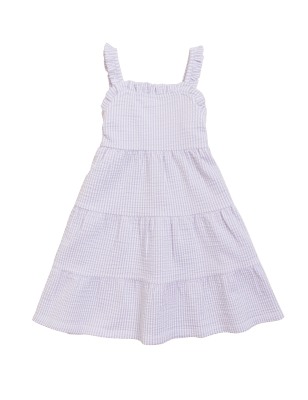 

Girls M&S Collection Cotton Rich Striped Dress (2-8 Yrs) - Lilac, Lilac