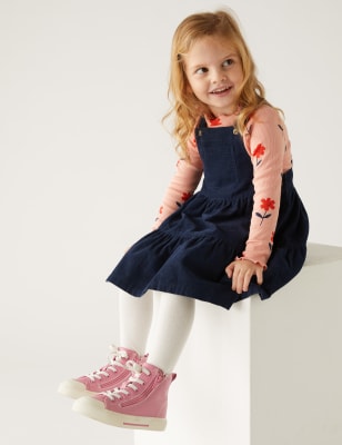 

Girls M&S Collection 3pc Cord Pinafore Outfit (2-8 Yrs) - Navy, Navy