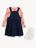 3pc Cord Pinafore Outfit