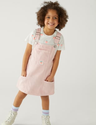 

M&S Collection 2-teiliges Outfit mit hohem Baumwollanteil und Erdbeermuster (2-8 J.) - Pink, Pink
