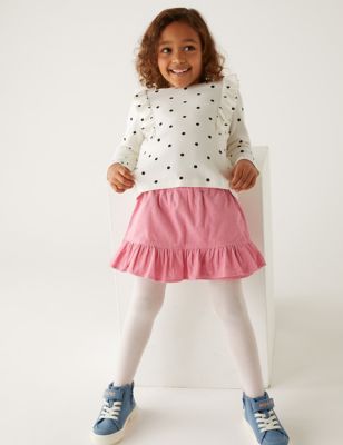 

Girls M&S Collection 3pc Cotton Rich Spotted Top & Bottom Outfit (2-8 Yrs) - Pink, Pink