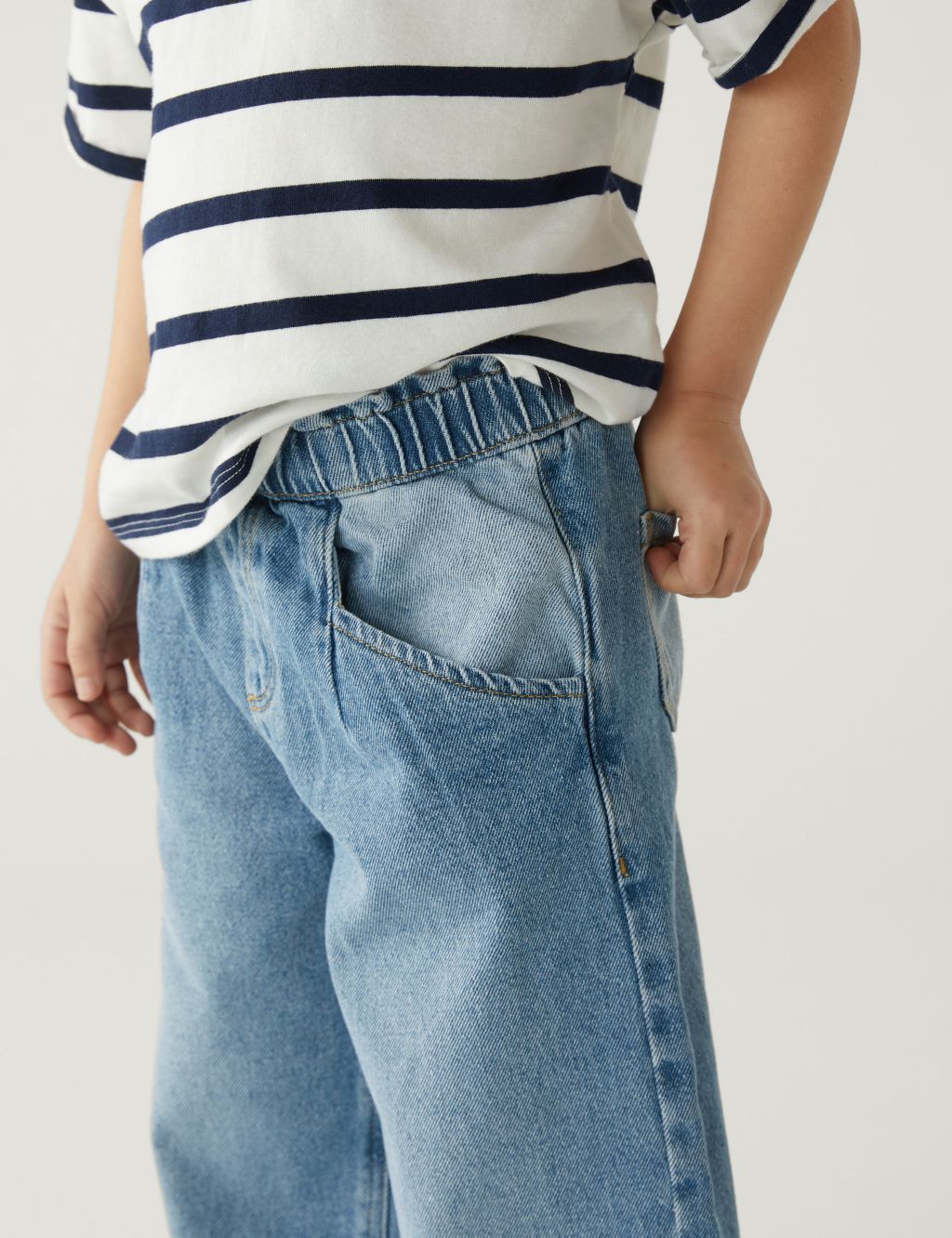 Wide Leg Denim Jeans (2-8 Yrs) image 2