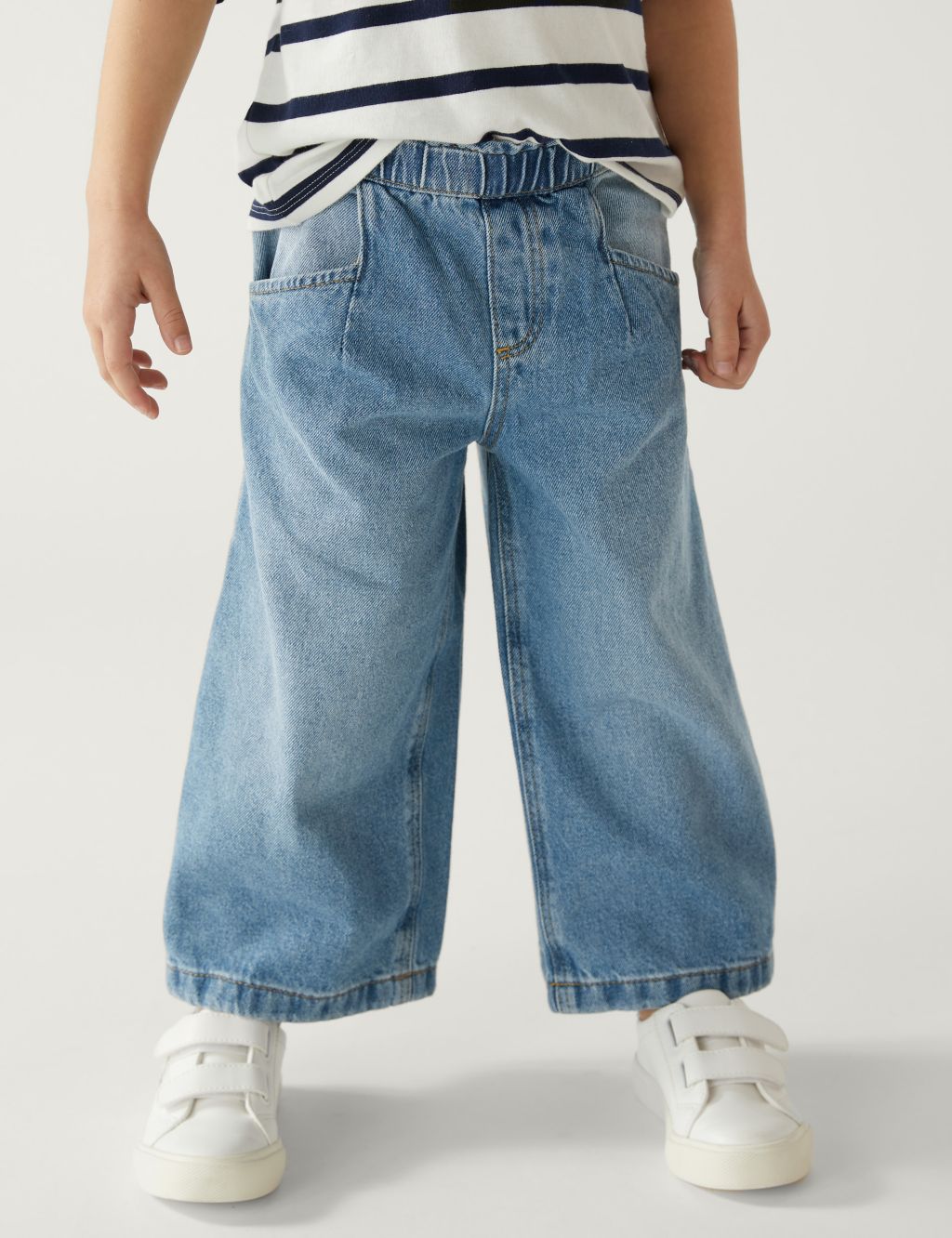 Wide Leg Denim Jeans (2-8 Yrs) image 3