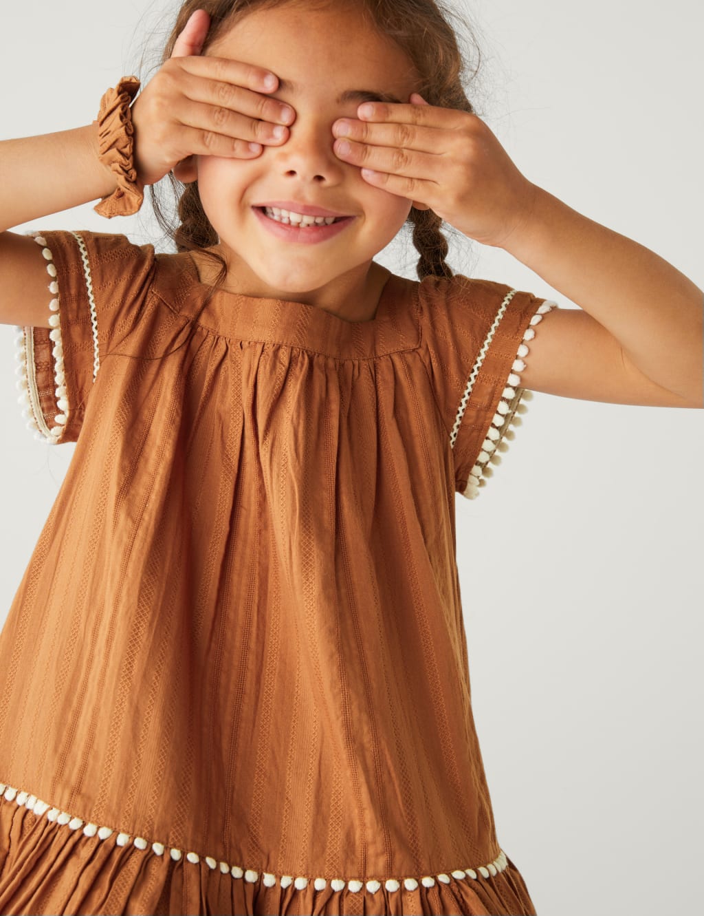 2pc Pure Cotton Dress and Scrunchie Outfit (2-8 Yrs) image 1