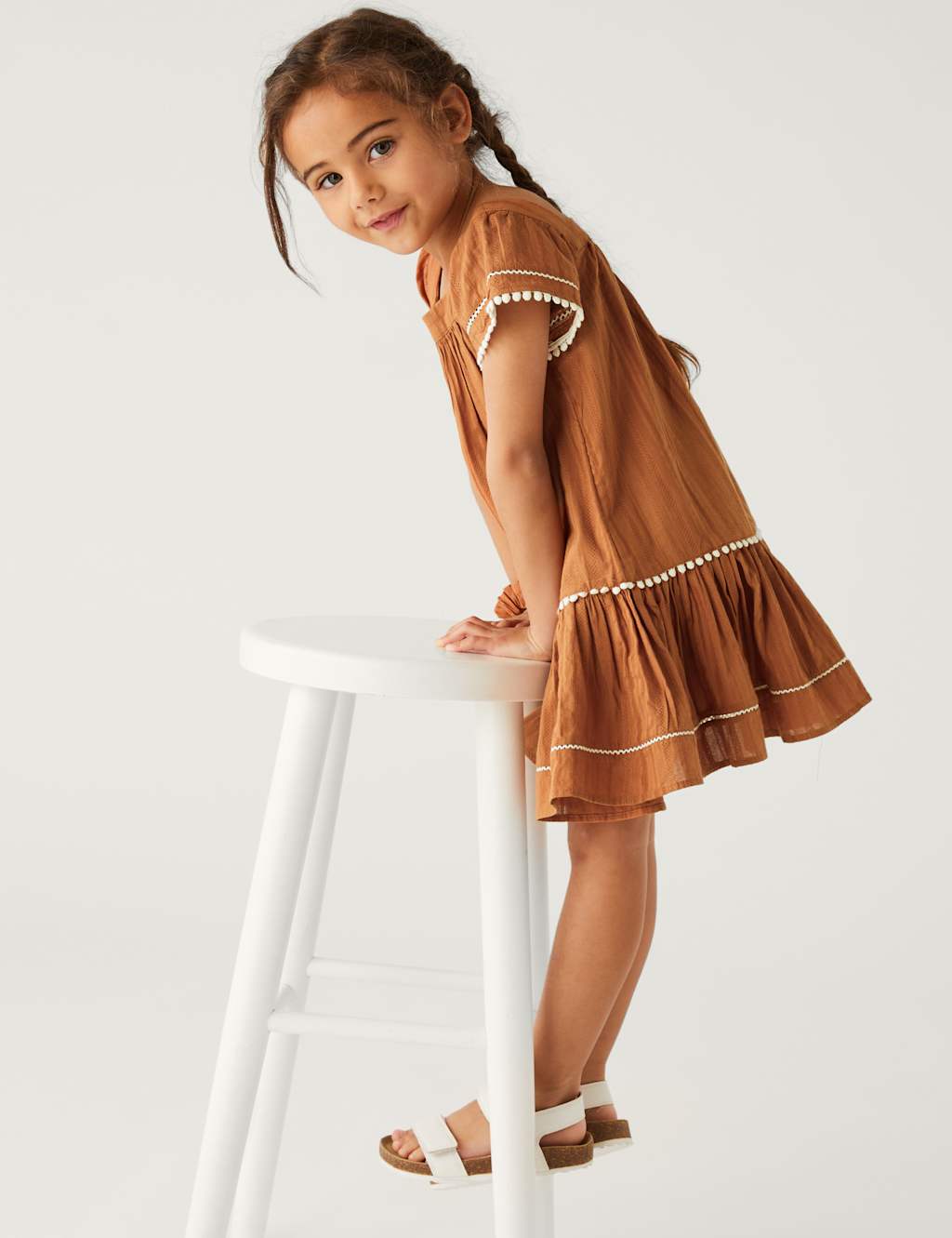2pc Pure Cotton Dress and Scrunchie Outfit (2-8 Yrs) image 2