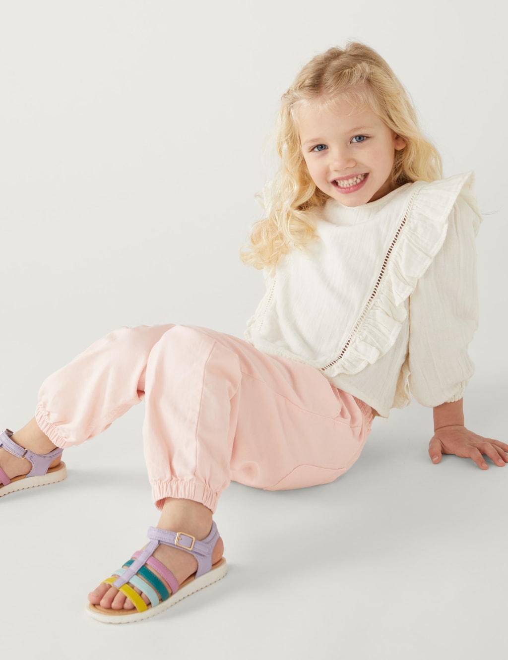 Pure Cotton Trousers (2-8 Yrs) image 1