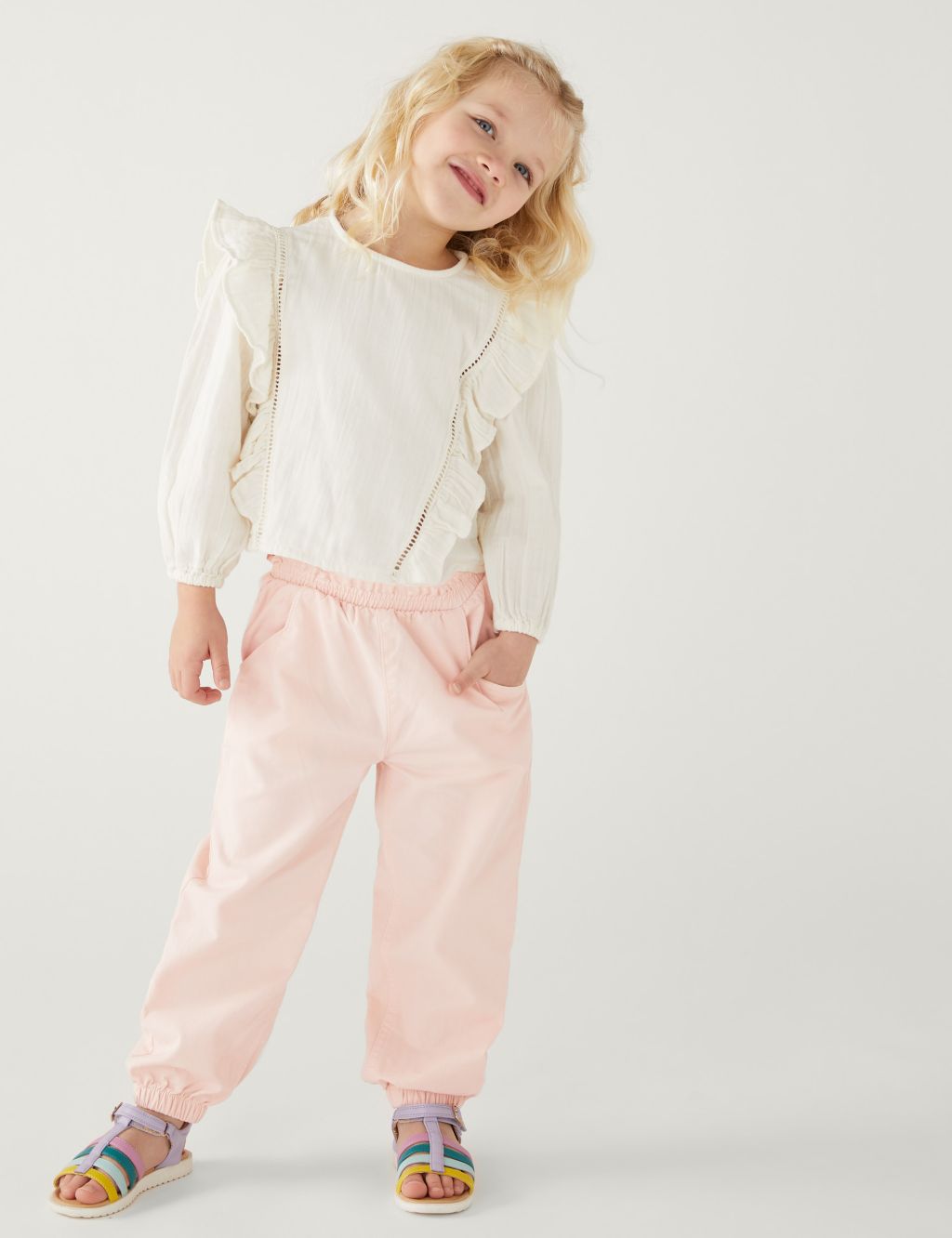 Pure Cotton Trousers (2-8 Yrs) image 2