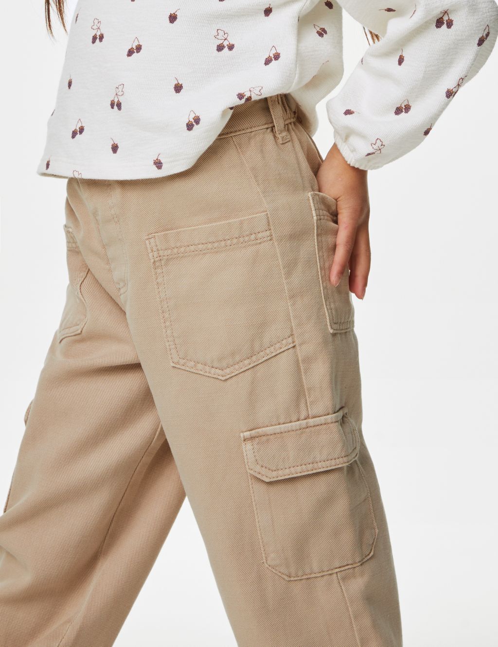 Cotton Rich Cargo Trousers (2-8 Yrs) image 3