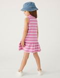 Ριγέ φόρεμα από 100% βαμβάκι (2-8 ετών)