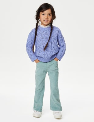 

Girls M&S Collection Cotton Rich Cord Flared Trousers (2-8 Yrs) - Light Apple, Light Apple