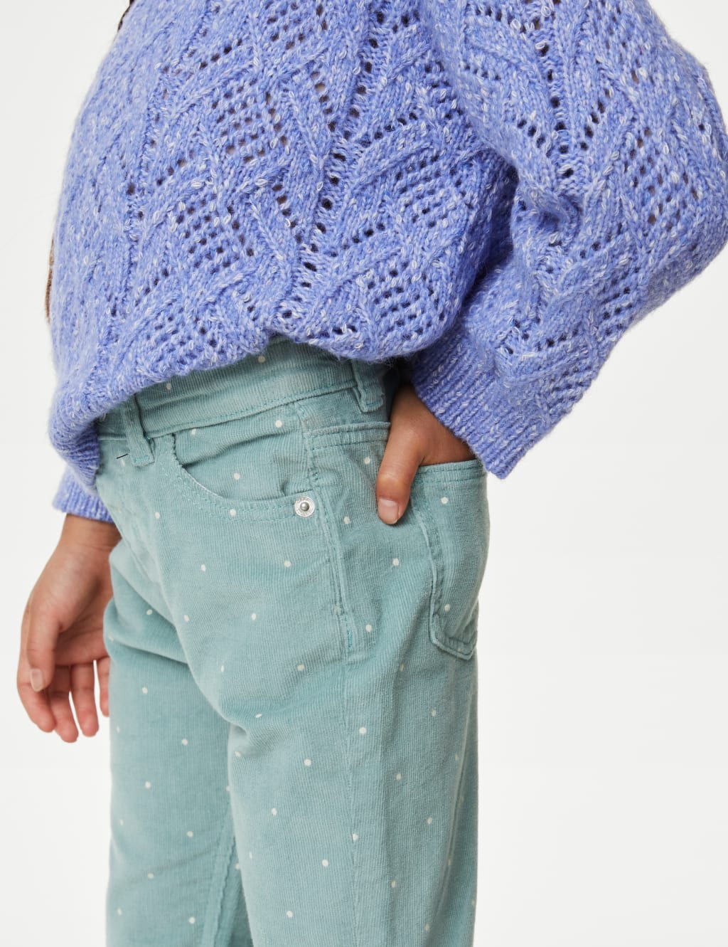 Cotton Rich Cord Flared Trousers (2-8 Yrs) image 3
