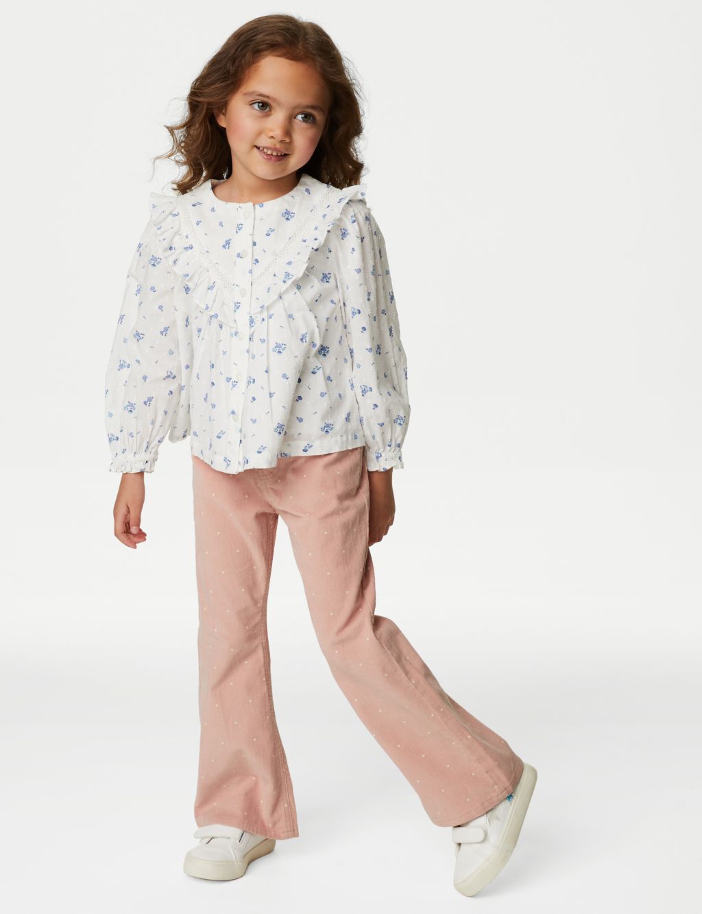 Cotton Rich Cord Flared Trousers (2-8 Yrs) image 1