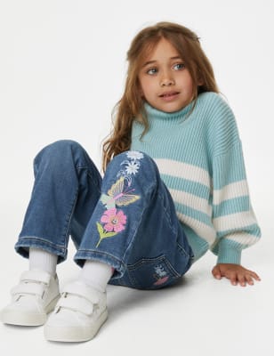 Regular Denim Butterfly Jeans (2-8 Yrs)