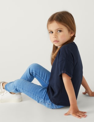 

Girls M&S Collection Denim Jeggings (2-8 Yrs) - Med Blue Denim, Med Blue Denim