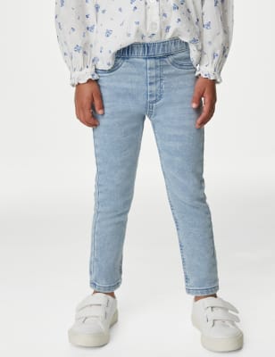 Jeggings Denim Fille 5-13 Ans - Jean Stretch Confortable à Ceinture élastique - Pour Un Look Décontracté Au Quotidien