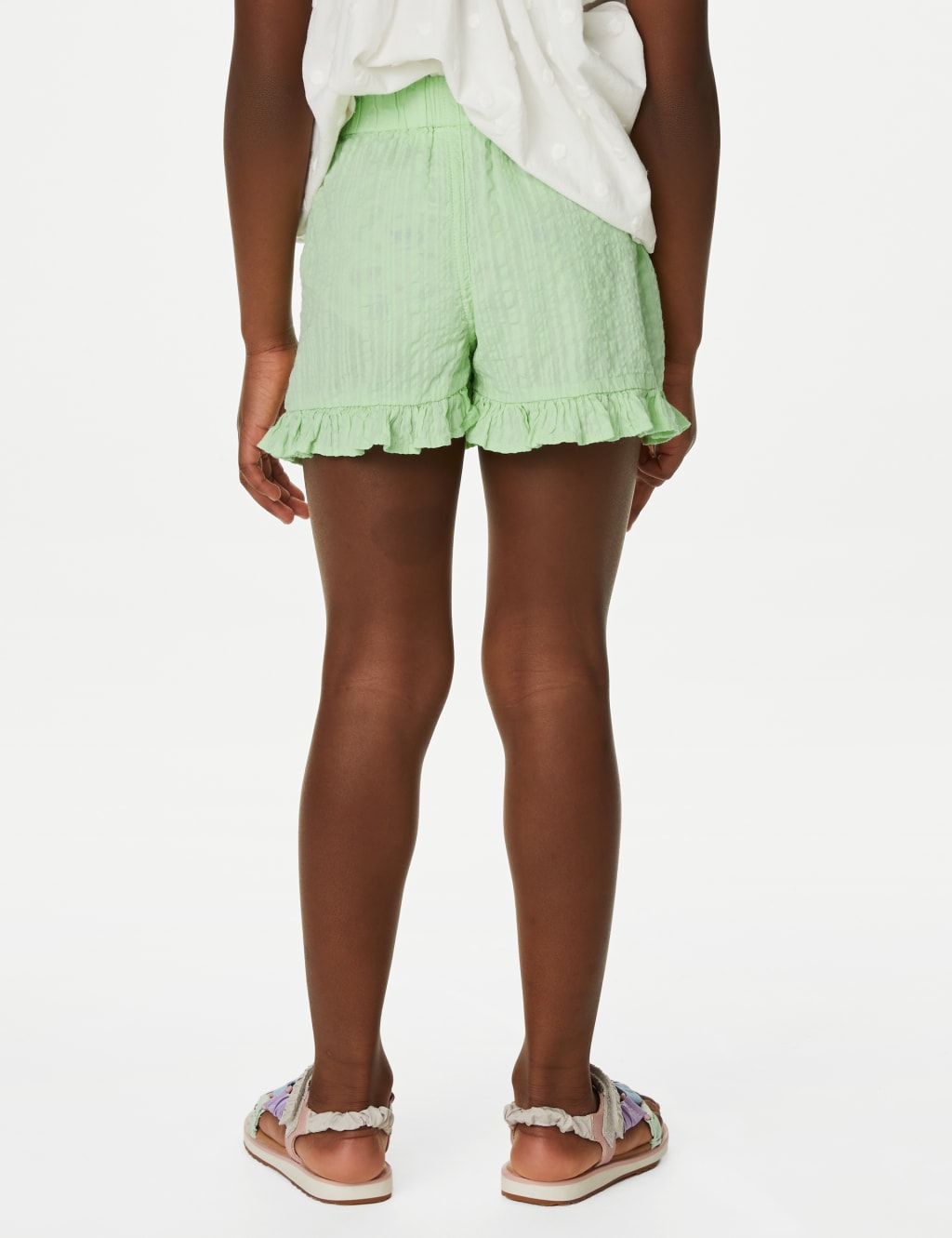 Pure Cotton Frill Shorts (2-8 Yrs) image 3