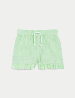 Pure Cotton Frill Shorts (2-8 Yrs)