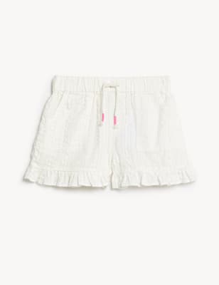 Pure Cotton Frill Shorts (2-8 Yrs)