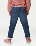Denim jeans met normale pasvorm en comfortabele tailleband (2-8 jaar)