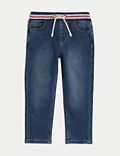 Denim jeans met normale pasvorm en comfortabele tailleband (2-8 jaar)