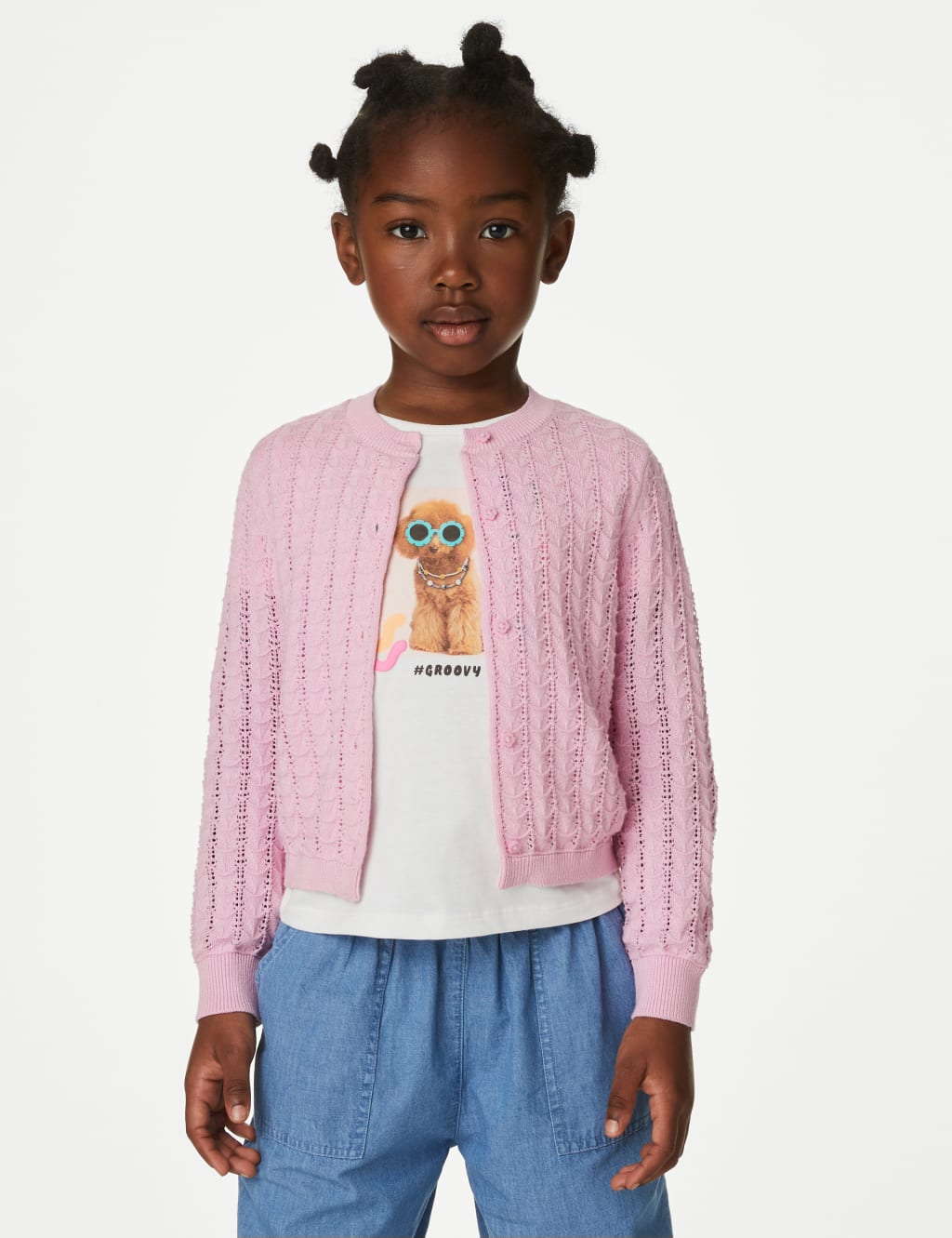 Pure Cotton Cardigan (2-8 Yrs) image 1
