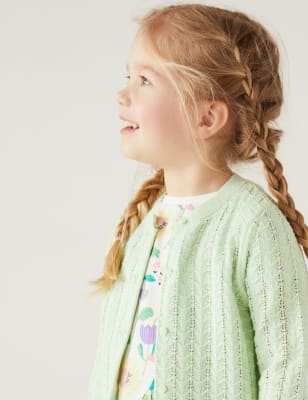 Cardigan léger en tricot de coton pour fille