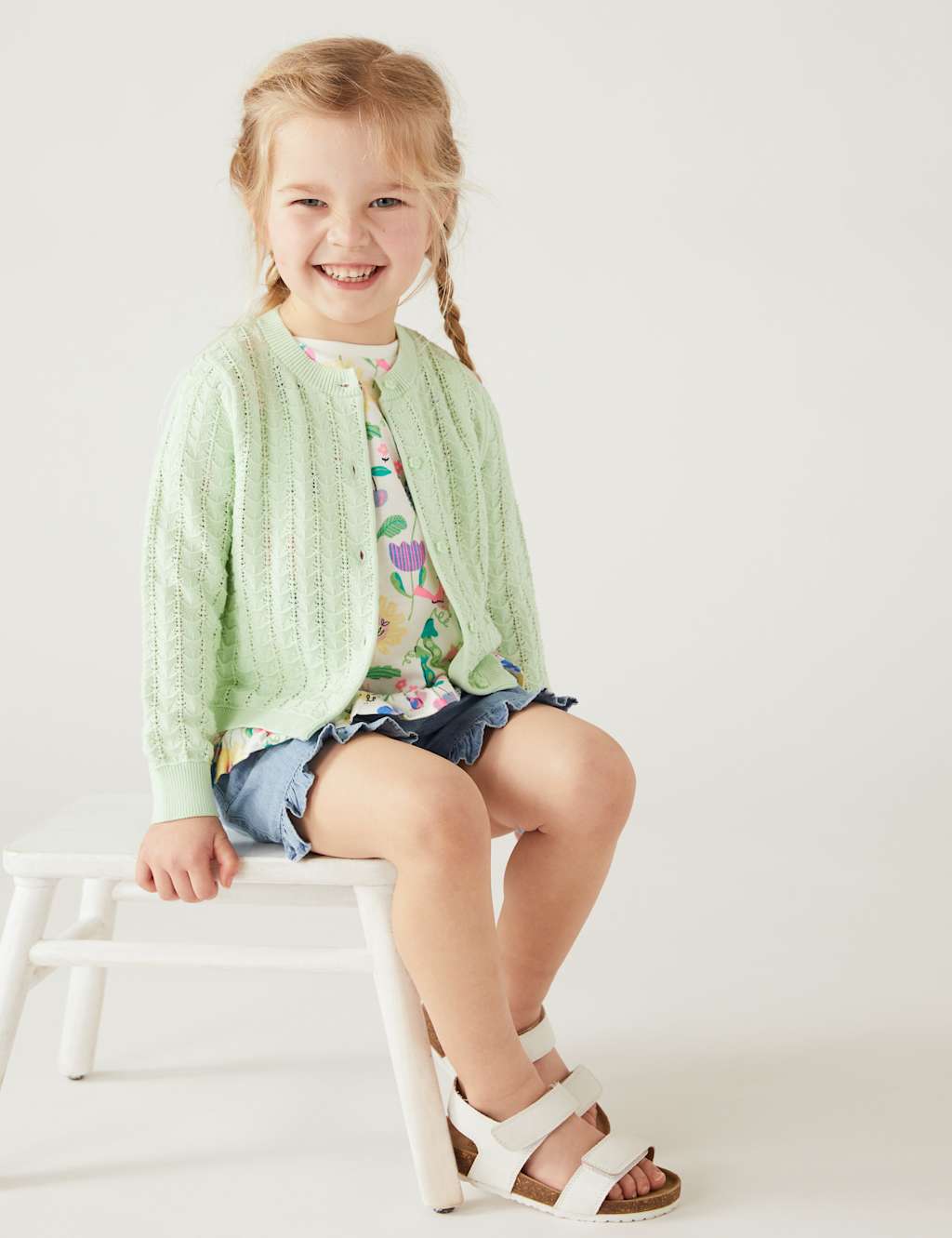 Pure Cotton Cardigan (2-8 Yrs) image 2