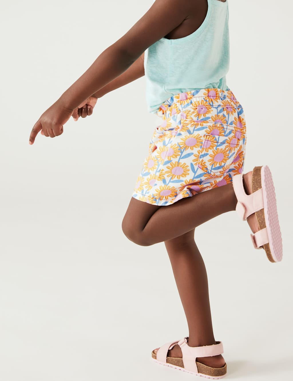 Pure Cotton Sunflower Shorts (2-8 Yrs) image 2