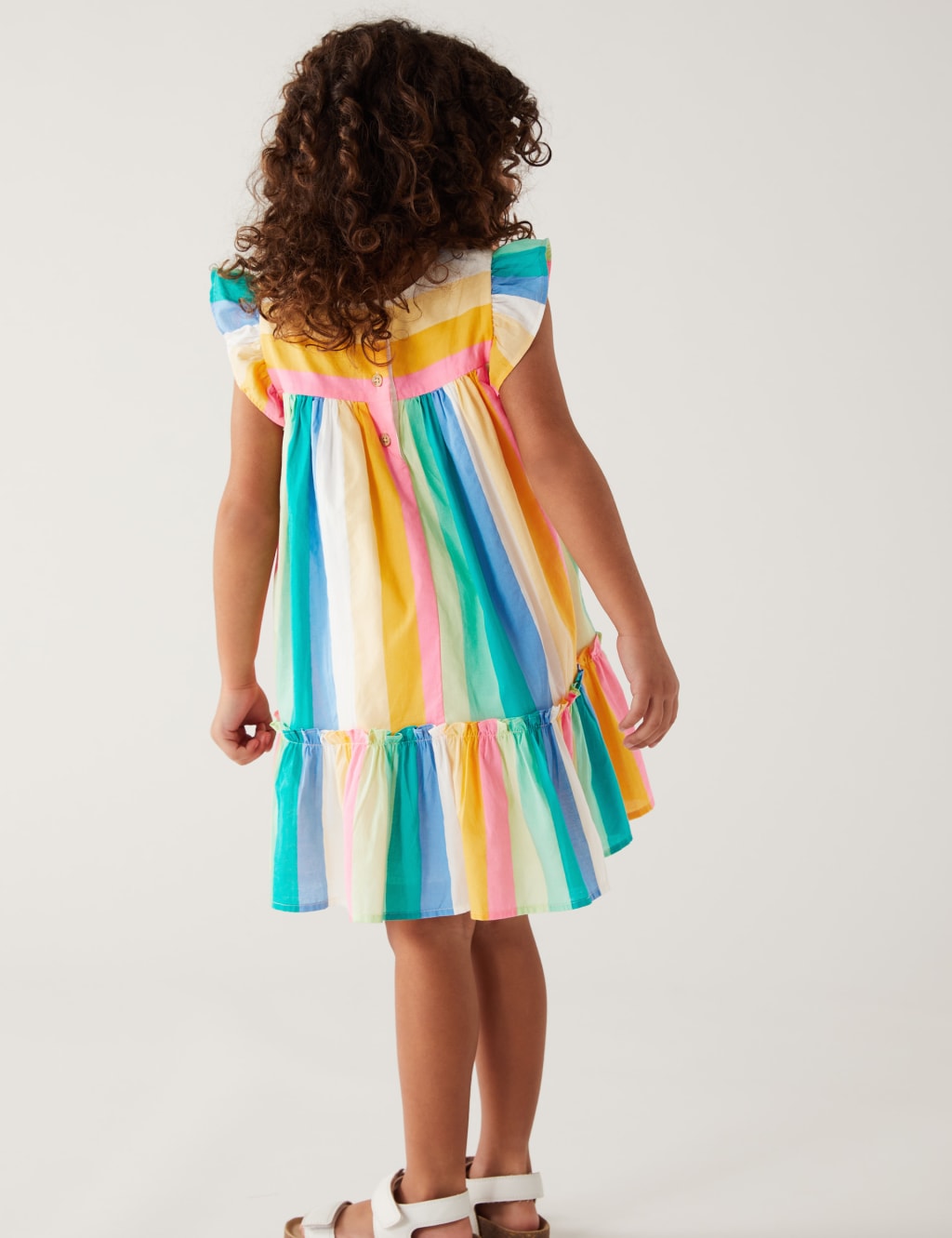 Pure Cotton Striped Dress (2-8 Yrs) image 4