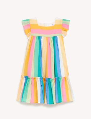 Pure Cotton Striped Dress (2-8 Yrs)
