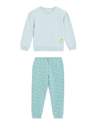 

Girls M&S Collection 2pc Cotton Rich Apple Print Outfit (2 - 8 Yrs) - Blue, Blue