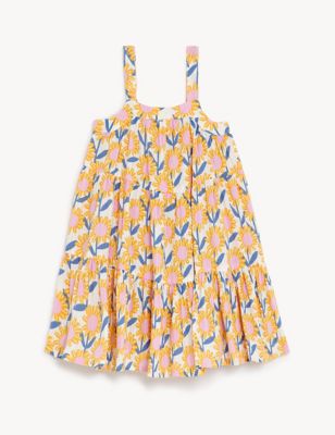 Pure Cotton Sunflower Dress (2-8 Yrs)
