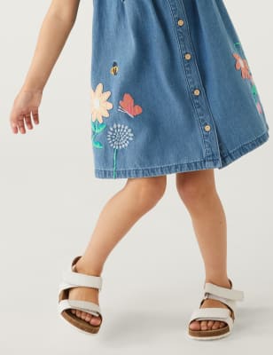 Denim Floral Dress