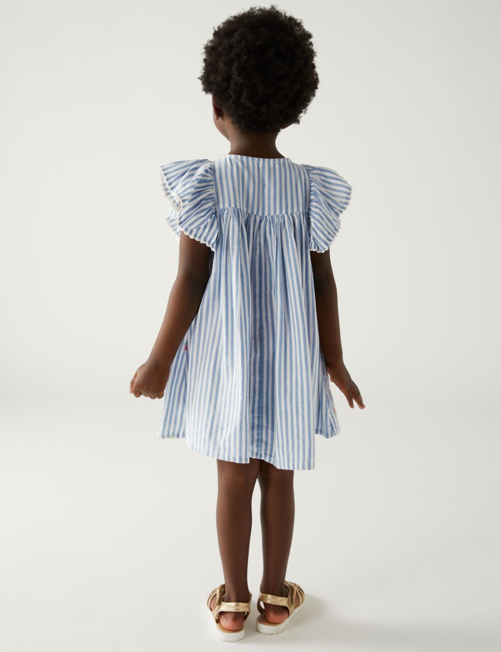 Pure Cotton Striped Dress (2-8 Yrs) image 3