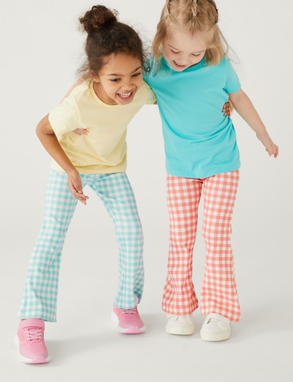 2pk Cotton Rich Gingham Trousers (2-8 Yrs) image 1