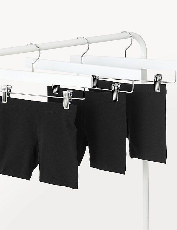 3 件装高含棉量纯色短裤（2 - 8 岁） - SG
