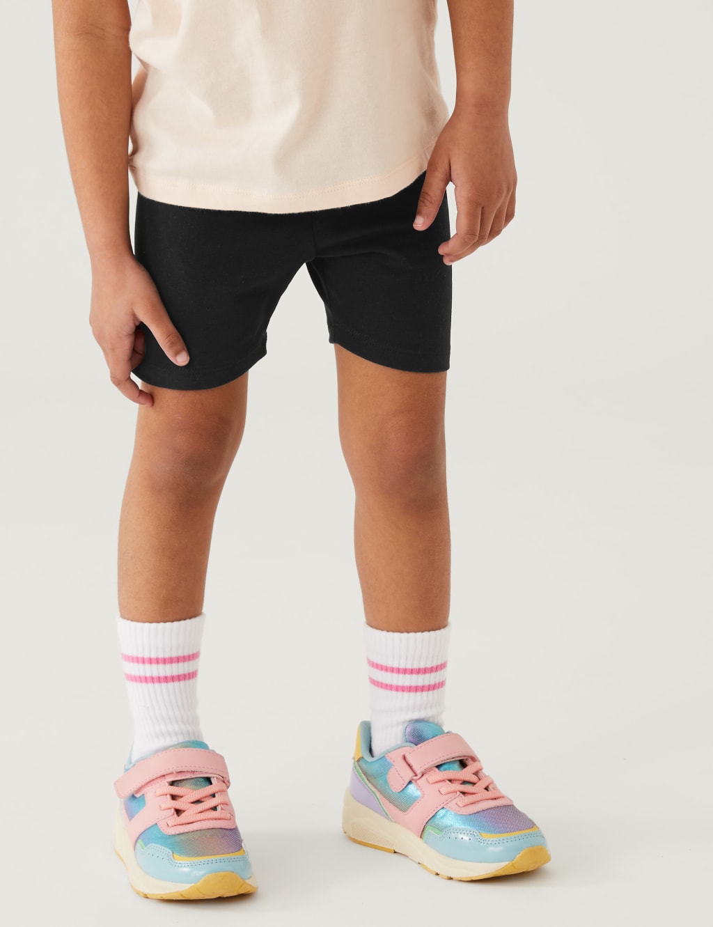 3pk Cotton Rich Plain Shorts (2 - 8 Yrs) image 2