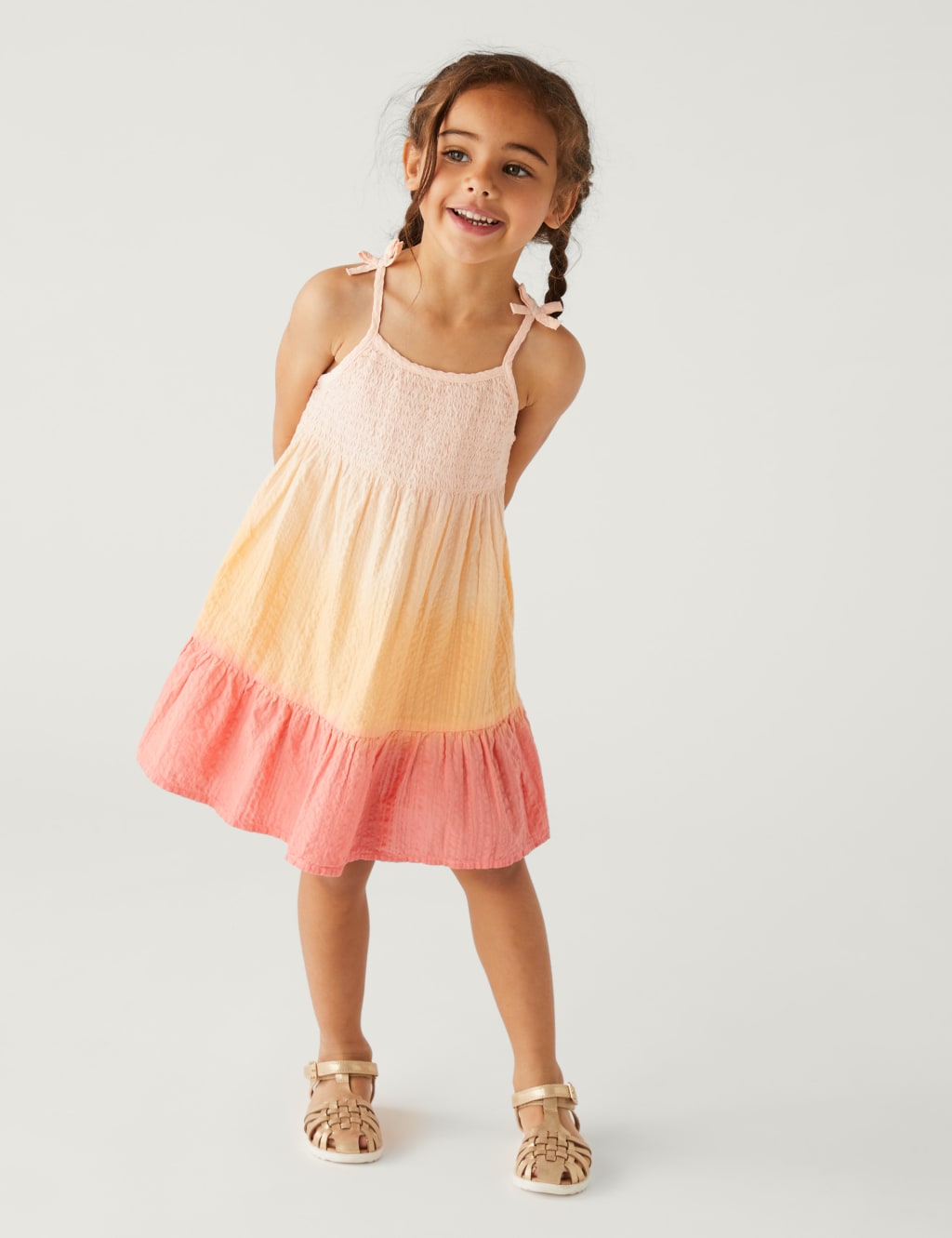 Pure Cotton Ombré Dress (2-8 Yrs) image 1