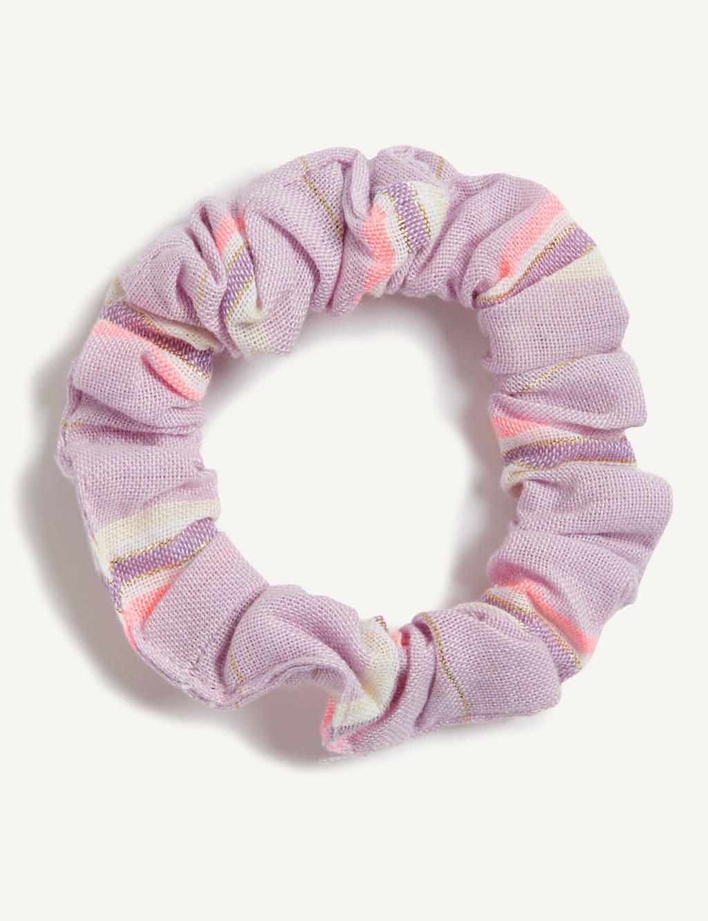 Pure Cotton Striped Dress with Scrunchie (2-8 Yrs) image 4