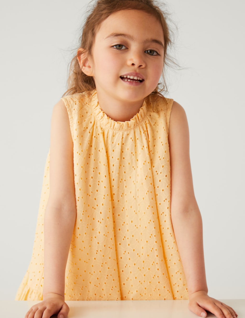 Pure Cotton Dress with Scrunchie (2-8 Yrs) image 2