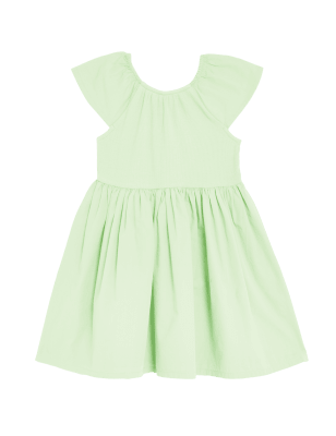 

Girls M&S Collection Cotton Rich Frill Dress (2-8 Yrs) - Green, Green