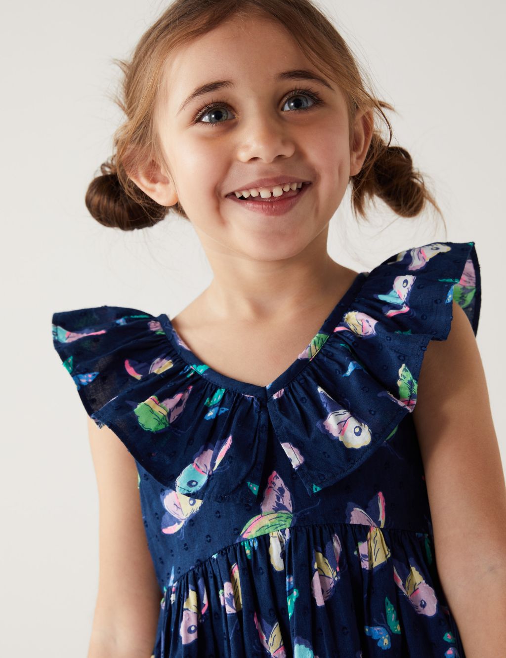 Pure Cotton Butterfly Dress (2-8 Yrs) image 2