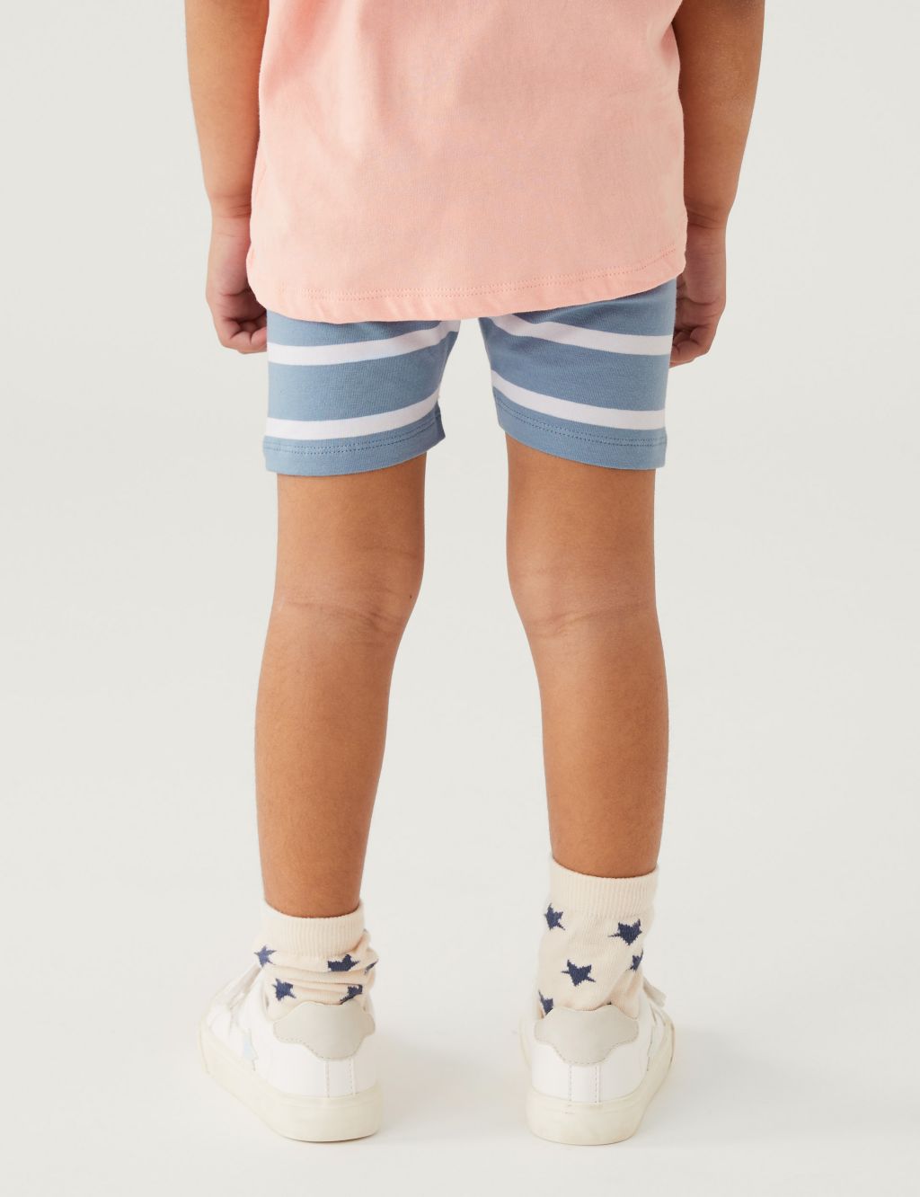 5pk Cotton Rich Striped & Plain Shorts (2-8 Yrs) image 3