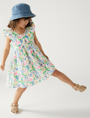 

Girls M&S Collection Pure Cotton Garden Floral Dress (2-8 Yrs) - Multi, Multi