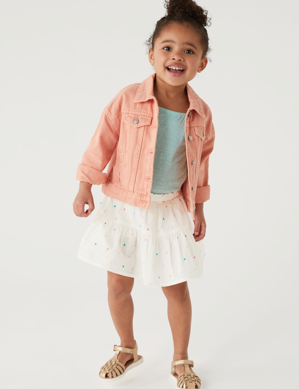 Pure Cotton Spotted Skort (2 - 8 Yrs) image 1