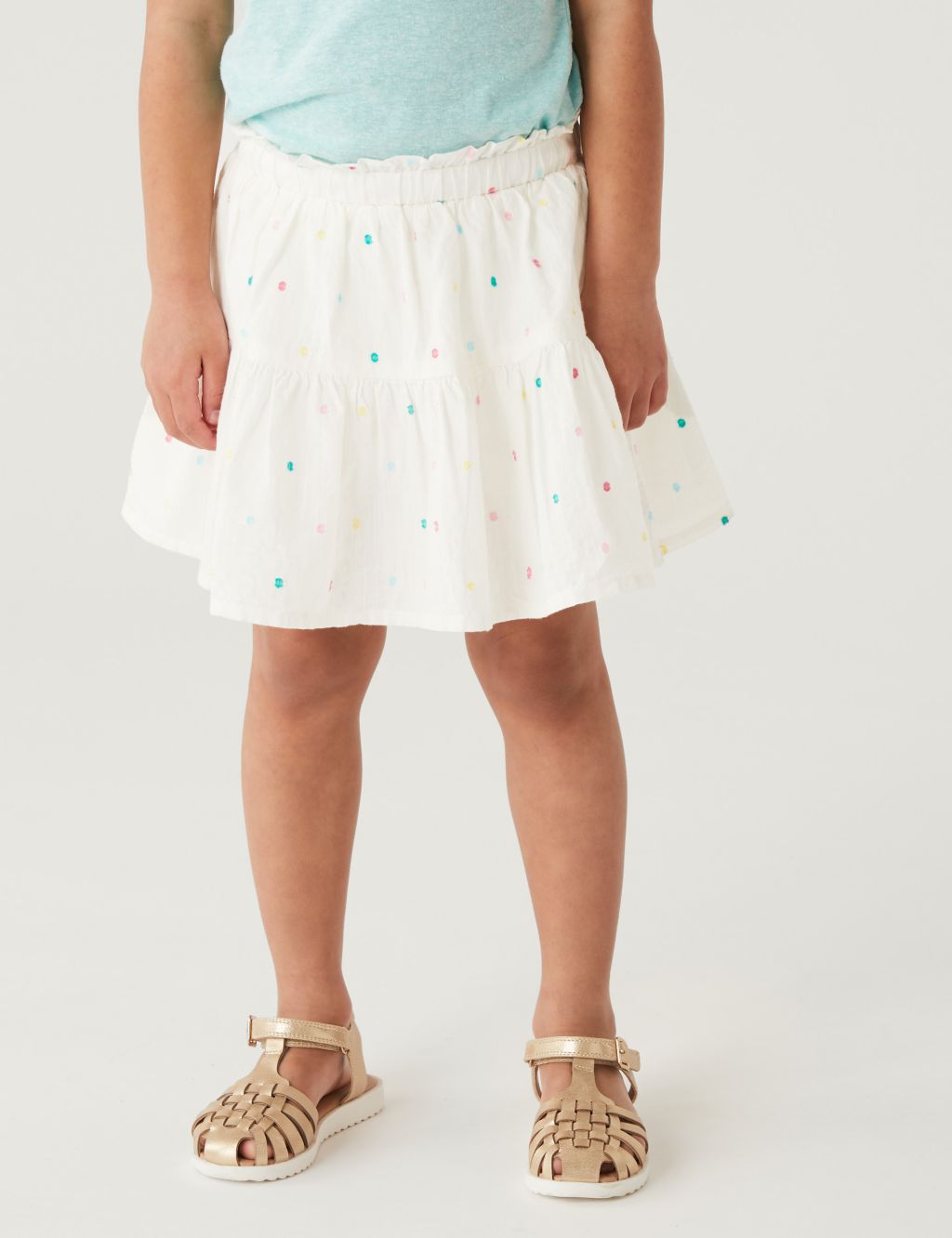Pure Cotton Spotted Skort (2 - 8 Yrs) image 3