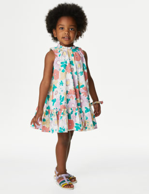 

Girls M&S Collection Pure Cotton Floral Dress with Scrunchie (2-8 Yrs) - Multi, Multi