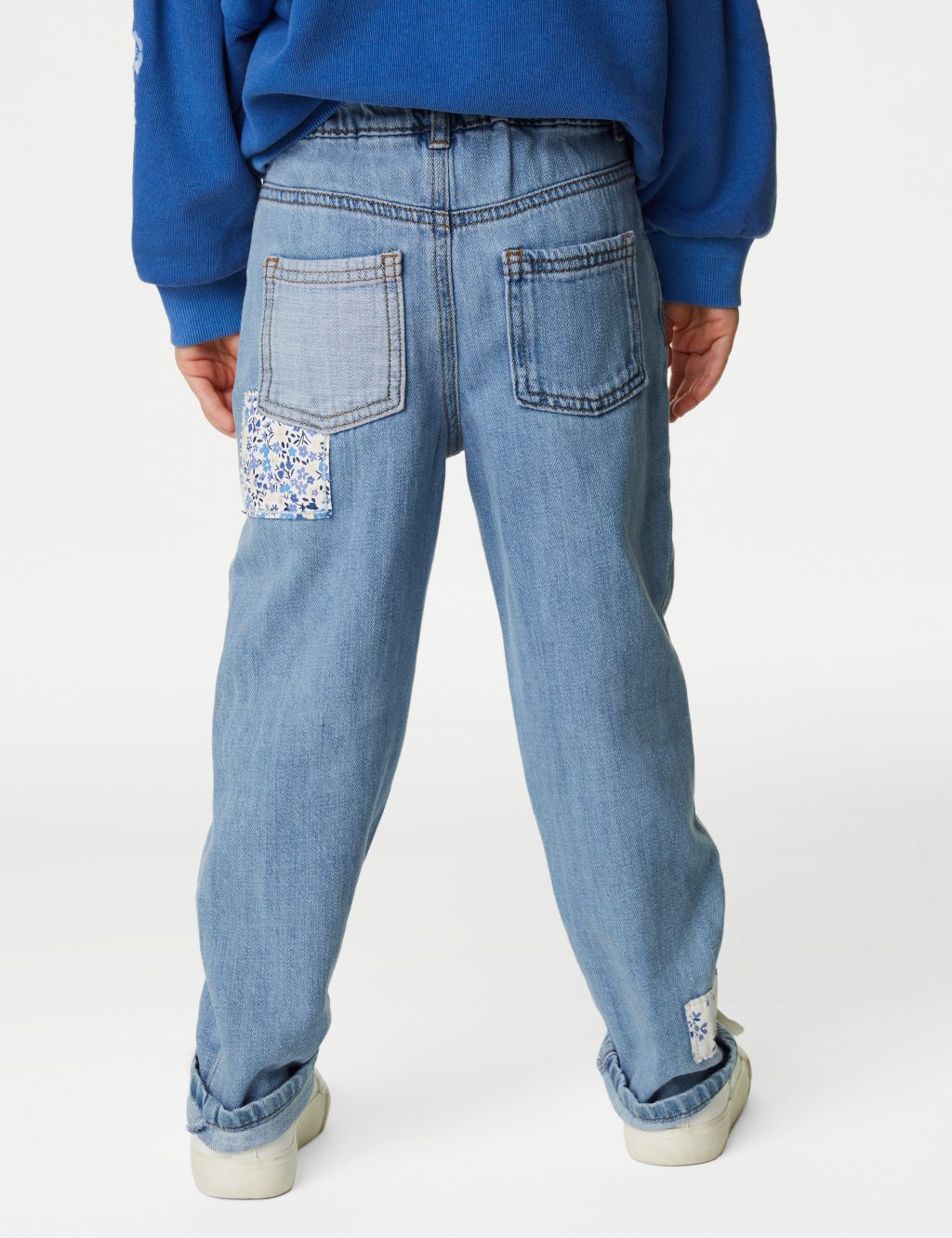 Mom Denim Patchwork Jeans (2-8 Yrs) image 5